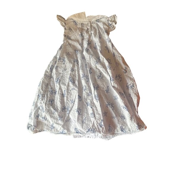 Tommy Bahama Girls Nautical Print Smocked Dress 3T White & Blue Party Summer - Picture 4 of 6
